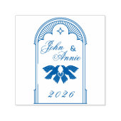 Art Deco Vintage Trouwmerk Stempel (Design)