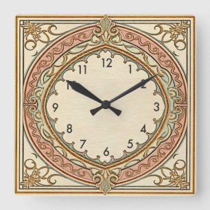 Art Deco Vintage Vierkante Klok