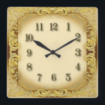 Art Deco Vintage Vierkante Klok<br><div class="desc">Geweldig klokontwerp. Je zult het leuk vinden als anderen. U kunt dit ontwerp vrij gebruiken voor andere producten die u wilt of om jouw tekst aan te passen en toe te voegen. Volg me voor meer. Met vriendelijke groet. Een leuke dag.</div>