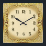 Art Deco Vintage Vierkante Klok<br><div class="desc">Geweldig klokontwerp. Je zult het leuk vinden als anderen. U kunt dit ontwerp vrij gebruiken voor andere producten die u wilt of om jouw tekst aan te passen en toe te voegen. Volg me voor meer. Met vriendelijke groet. Een leuke dag.</div>
