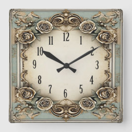 Art Deco Vintage Vierkante Klok