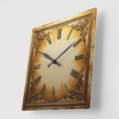 Art Deco Vintage Vierkante Klok (Hoek)