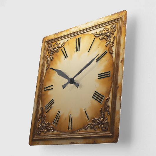 Art Deco Vintage Vierkante Klok (Hoek)