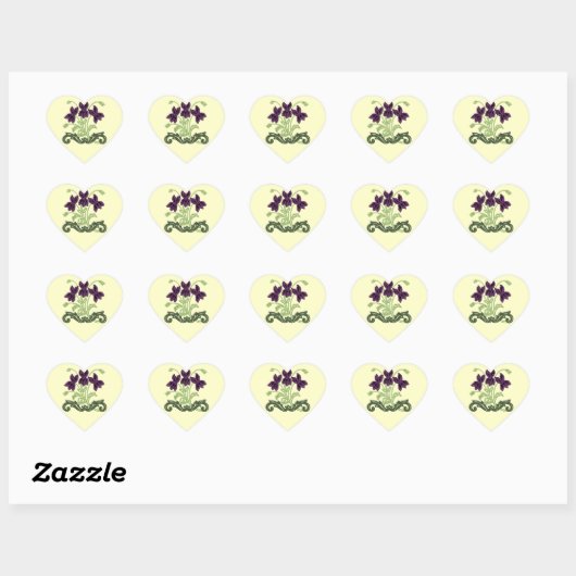 Art Deco Violet Sticker (Vel)