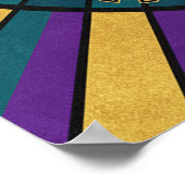 Art Deco Violinist Poster Purple and Gold Flapper (Hoek)