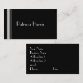 Art Deco Visitekaartje (Voorkant / Achterkant)