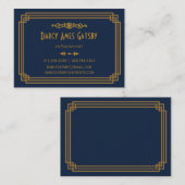 Art Deco-Visitekaartjes Visitekaartje (Voorkant / Achterkant)