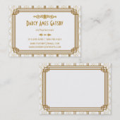 Art Deco-Visitekaartjes Visitekaartje (Voorkant / Achterkant)