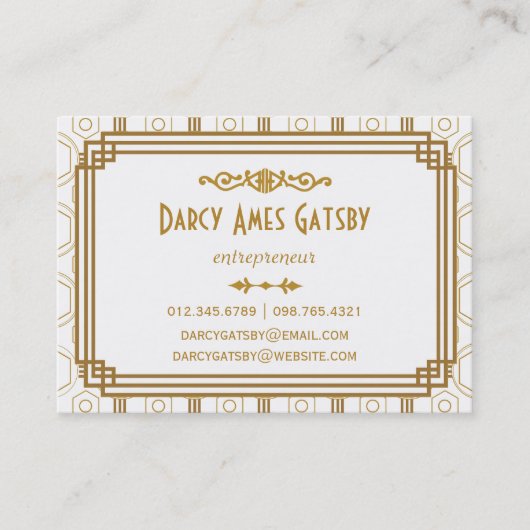 Art Deco-Visitekaartjes Visitekaartje (Voorkant)