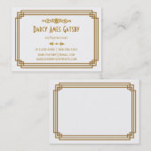 Art Deco-Visitekaartjes Visitekaartje (Voorkant / Achterkant)