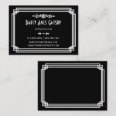 Art Deco-Visitekaartjes Visitekaartje (Voorkant / Achterkant)