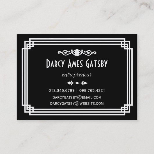 Art Deco-Visitekaartjes Visitekaartje (Voorkant)