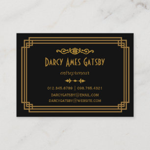 Art Deco-Visitekaartjes Visitekaartje