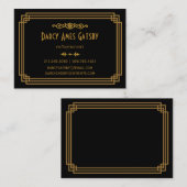 Art Deco-Visitekaartjes Visitekaartje (Voorkant / Achterkant)