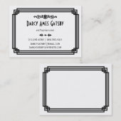 Art Deco-Visitekaartjes Visitekaartje (Voorkant / Achterkant)