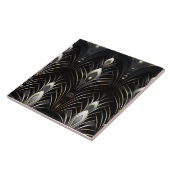 Art Deco vleugels, wit en goud Tegeltje (Zijkant)