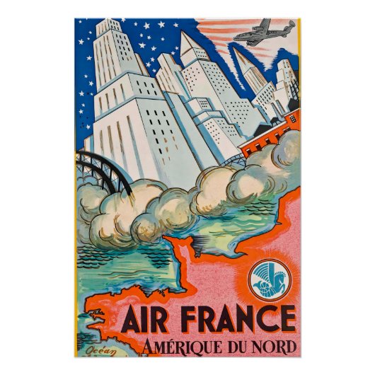 Art deco vliegreis poster (Voorkant)