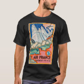 Art deco vliegreis poster t-shirt (Voorkant)