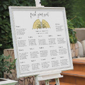 Art Deco Vlinder Bruiloft Zitkaarten Poster