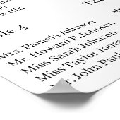 Art Deco Vlinder Bruiloft Zitkaarten Poster (Hoek)