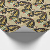 Art Deco Vlinder Inpakpapier (Hoek)