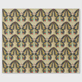 Art Deco Vlinder Inpakpapier (Vlak)