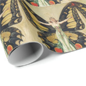 Art Deco Vlinder Inpakpapier (Rol Hoek)