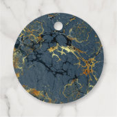 Art Deco Vlinder Monogram "Bedankt" Bedankjes Labels (Achterkant)