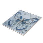 Art Deco Vlinder Nouveau Keramische Tegel Tegeltje (Zijkant)