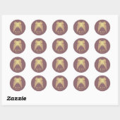 Art Deco Vlinder Roze Goud "Bedankt" Ronde Sticker (Vel)