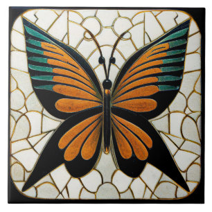 Art Deco Vlinder Wand Decor Art Nouveau Keramiek Tegeltje