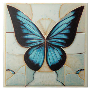 Art Deco Vlindermuurdecoratie Art Nouveau Keramiek Tegeltje