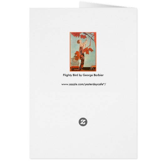 Art Deco, Vluchtige vogel van George Barbier (Achterkant)