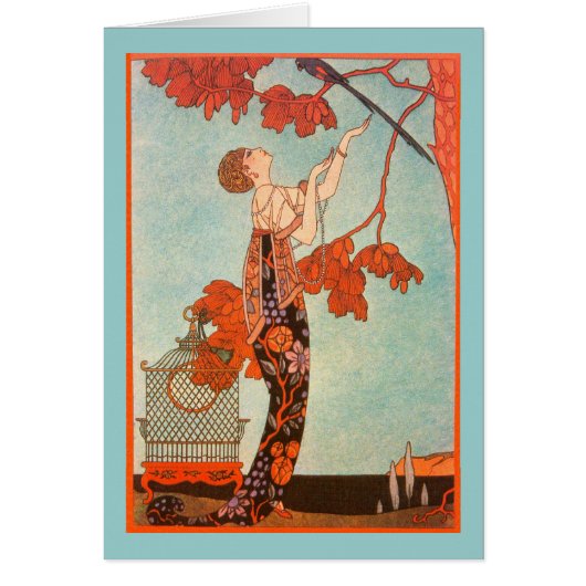  Art Deco, Vluchtige vogel van George Barbier (Voorkant)