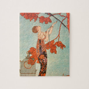 Art Deco, Vluchtige vogel van George Barbier Legpuzzel