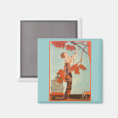  Art Deco, Vluchtige vogel van George Barbier Magneet (Voorkant / Achterkant)