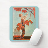  Art Deco, Vluchtige vogel van George Barbier Muismat (Met muis)