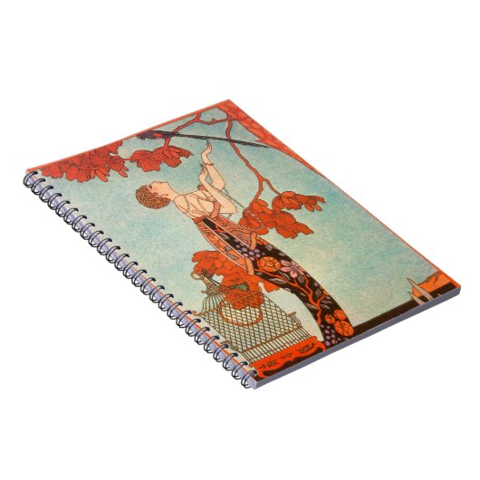 Art Deco, Vluchtige vogel van George Barbier Notitieboek (Rechterzijde)