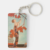  Art Deco, Vluchtige vogel van George Barbier Sleutelhanger (achterkant)