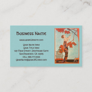  Art Deco, Vluchtige vogel van George Barbier Visitekaartje