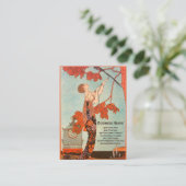 Art Deco, Vluchtige vogel van George Barbier Visitekaartje (Staand voorkant)