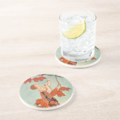  Art Deco, Vluchtige vogel van George Barbier Zandsteen Onderzetter (Zijkant)