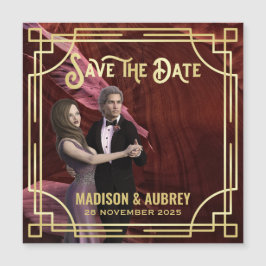 Art Deco Voeg je foto toe met legant Gold Save the