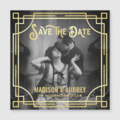 Art Deco Voeg je foto toe met legant Gold Save the (Voorkant)