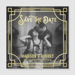 Art Deco Voeg je foto toe met legant Gold Save the