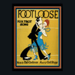 Art Deco "Voetlosse" vel muziek 12 x 16 Poster<br><div class="desc">Cute Deco Sheet Music Hoesje - 12 x 16</div>