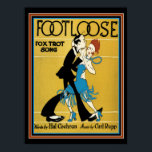 Art Deco "Voetlosse" vel muziek 12 x 16 Poster<br><div class="desc">Cute Deco Sheet Music Hoesje - 12 x 16</div>