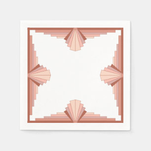 Art deco volledig roze goud11b servet