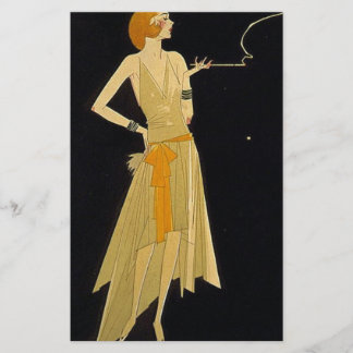 Art Deco Voman Roking Cigarette