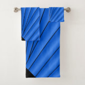 Art Deco voor ontwerp diep blauw Bad Handdoek (Insitu)